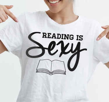 Reading is sexy text custom t-shirt - TenStickers