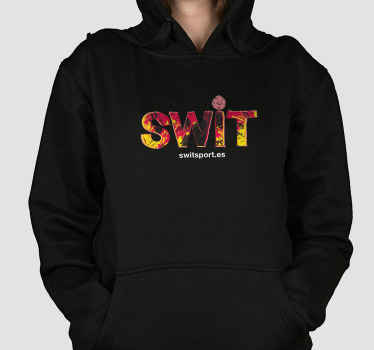 Sudadera SWIT logo negra - TenVinilo