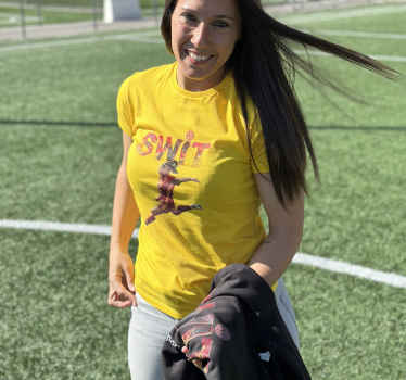 Camiseta SWIT Personalizada Amarilla - TenVinilo