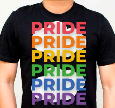 Pride månad symbol regnbåge med moln t-shirt - Tenstickers