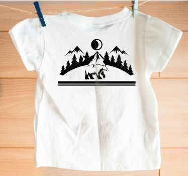 Camiseta escena de montaña con osos - TenVinilo