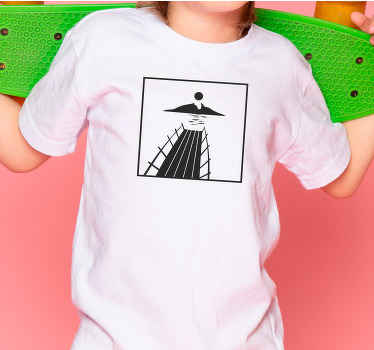 Tre dock til en innsjø med fjell t-skjorte spedbarn - Tenstickers