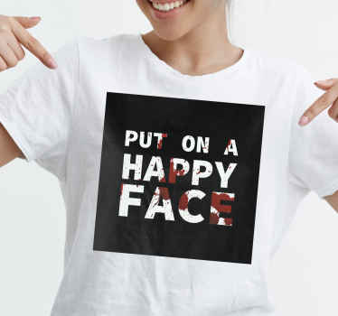 Squared Put On Happy Face t-shirt - TenStickers
