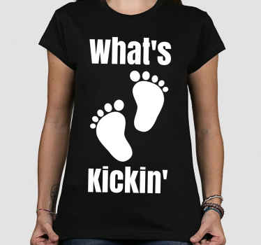 Funny Baby Bump Kicking Baby shirt - TenStickers
