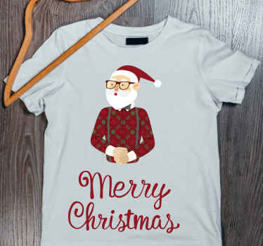 Feliz hipster natal camisa - TenStickers