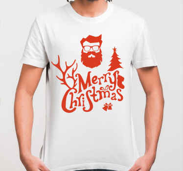 T-shirtde natal feliz hipster - TenStickers