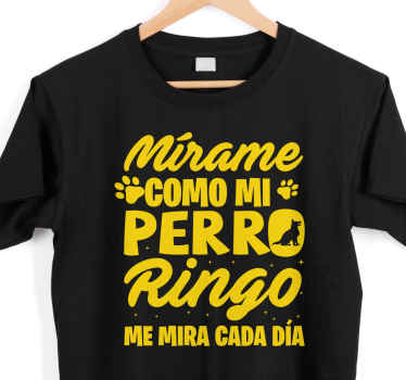 Camisetas con nombre Perro cariñoso texto gracioso en español - TenVinilo