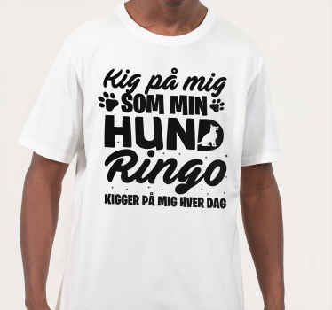Kærlig hund sjov tekst på dansk T-shirts med navn - TenStickers