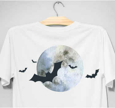 μάτσο νυχτερίδες με το φεγγάρι πουκάμισο αποκριών - TenStickers