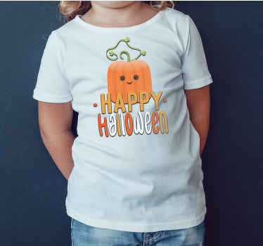 Camiseta Halloween Feliz calabaza con cara - TenVinilo