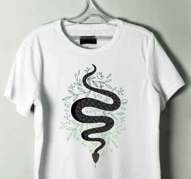 T-shirts t-shirt serpent et feuilles - TenStickers