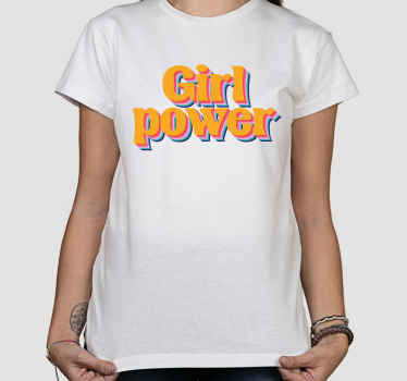 κορίτσι δύναμη απόσπασμα με λουλούδια προσαρμοσμένο μπλουζάκι - TenStickers