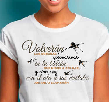 Volverán las oscuras golondrinas camiseta personalizada - TenVinilo