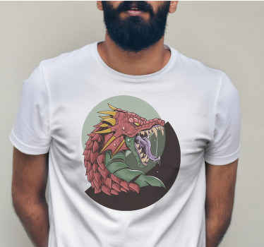 Korkutucu ejderha özel tişört - TenStickers