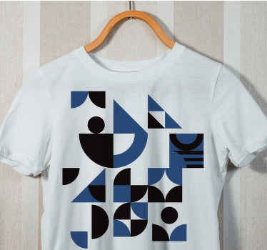 ブルーパズルアーバンデザインカスタムtシャツ - TENSTICKERS