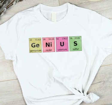 Geniální chemický prvek slovo vlastní tričko - TenStickers