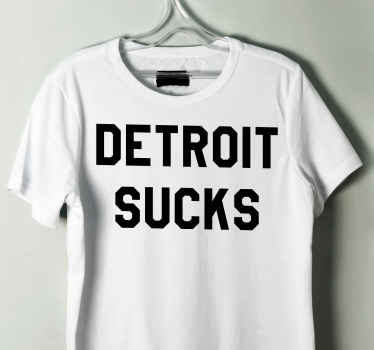 "detroit suger næsten berømt" tilpasset t-shirt - TenStickers