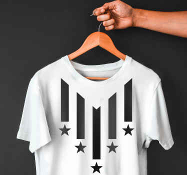 Camiseta personalizada "estilo contemporáneo" de estrellas negras - TenVinilo