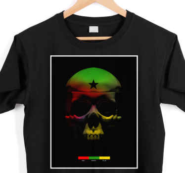 Camiseta personalizada rasta skull "estilo contemporáneo" - TenVinilo