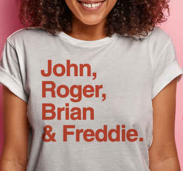 John, roger, brian ve freddie özel tişört - TenStickers