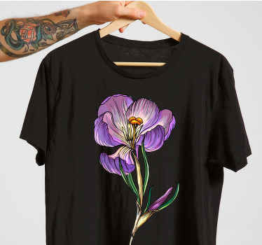 Dulce dibujo azafrán azul camiseta personalizada - TenVinilo