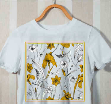 T-shirts motif à motifs floraux - TenStickers