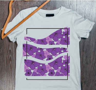 μωβ κρόκος τοπίο προσαρμοσμένο μπλουζάκι - TenStickers