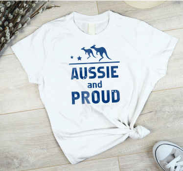 Aussie and Proud Aussie sayings custom t-shirt - TenStickers