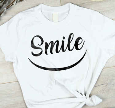 Smile writing custom t-shirt - TenStickers