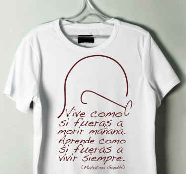 Frase de mahatma gandhi camiseta personalizada - TenVinilo