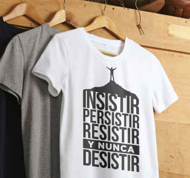 Nunca desistir camiseta personalizada - TenVinilo