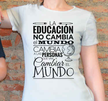 Sobre la educación camiseta personalizada - TenVinilo