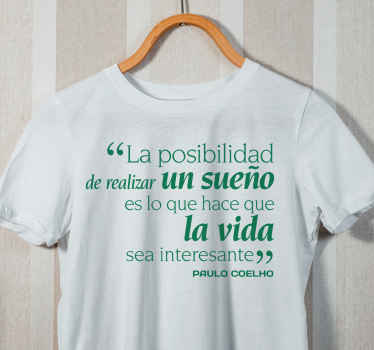 Paulo coelho sobre la vida camiseta personalizada - TenVinilo