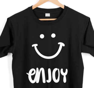 Disfruta con una sonrisa camiseta personalizada - TenVinilo