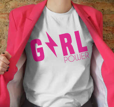 "girl power" mukautettu t-paita - Tenstickers