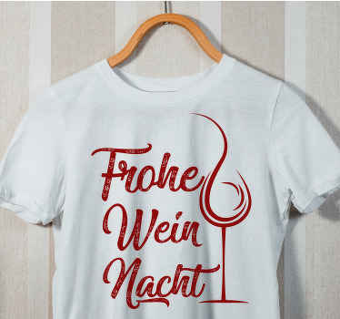 Weihnachts T Shirt "frohe wein-nacht" lustiger satz - TenStickers