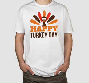 Happy turkey day  custom t-shirt - TenStickers