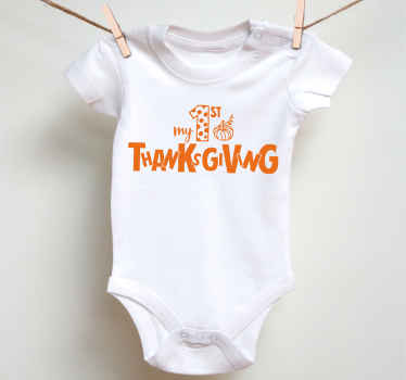 My 1st thanksgiving  Baby shirt - TenStickers