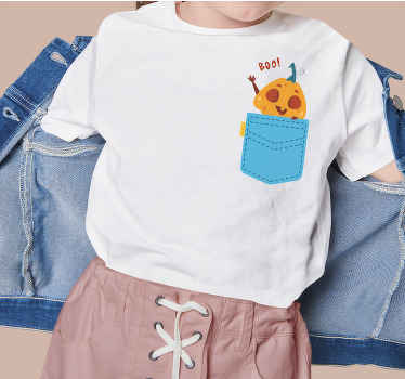 Pumpkin pocket boo kids t-shirt - TenStickers