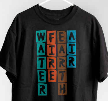 Los cuatro elementos camiseta personalizada - TenVinilo