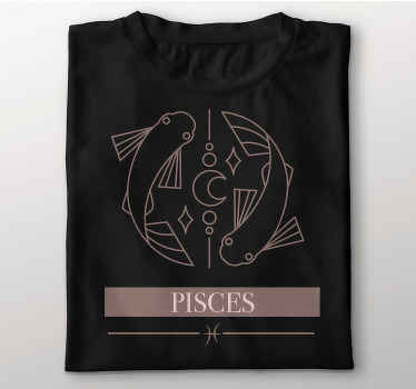 Fisk pink kort stjernetegn design brugerdefineret t-shirt - TenStickers