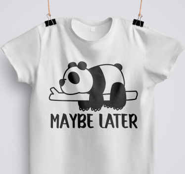 Maybe Later Panda Kids t-shirt - TenStickers