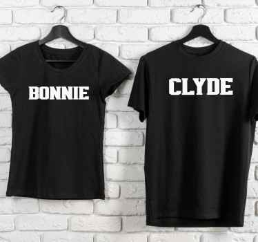 Couple bonnie and Clyde Couple t shirts - TenStickers