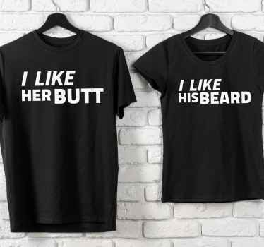 Sjove I like par t-shirts - TenStickers