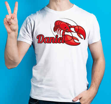 Tilpasseligt navn på din hummer T-shirts med navn - TenStickers