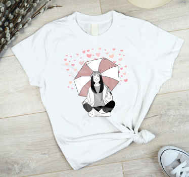 Camiseta patrón de corazones encantadores - TenVinilo