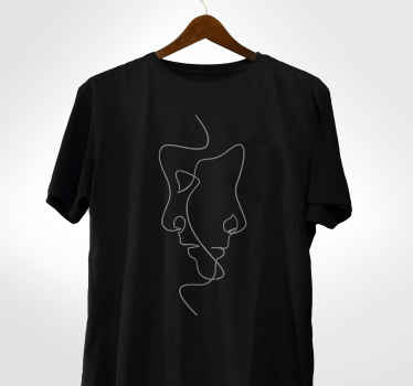 Lineart conexion anpassad t-shirt - Tenstickers