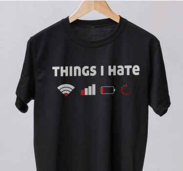 Camiseta personalizada de odio de un friki - TenVinilo