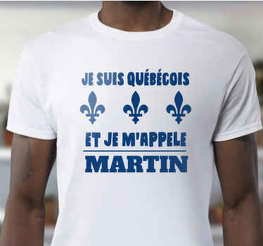 Drôle -je viens du québec t-shirts avec nom - TenStickers