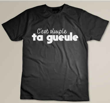 T-shirt personnalisé phrase drôle-tais-toi - TenStickers
